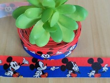7/8 Inch (1 YD) Mickey Mouse Grosgrain Ribbon Disney Patriotic Ribbon