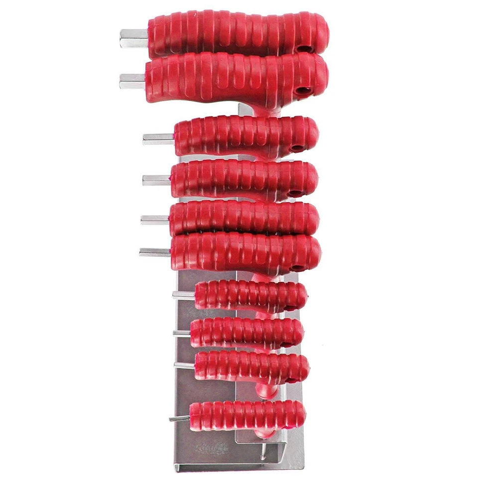 T Handle Hex Key Set IMPERIAL SAE Allen Allan Bike Wrench Tool Stand Inches x 10 - Image 3 of 4