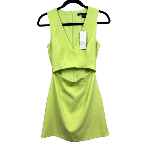 french connection green bandage dress Bodycon Collection Women's Olive Green Bandage Midi Dress, Polyester, High Neck, Pencil Style, Size M main image 1