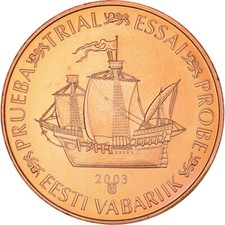 [#385631] Estonie, 5 Euro Cent, 2003, unofficial private coin, SPL+, Cuivre plaq