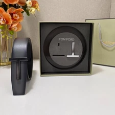 Authentic Tom Ford Reversible Leather  T-Buckle Belt Luxury Designer Fashion