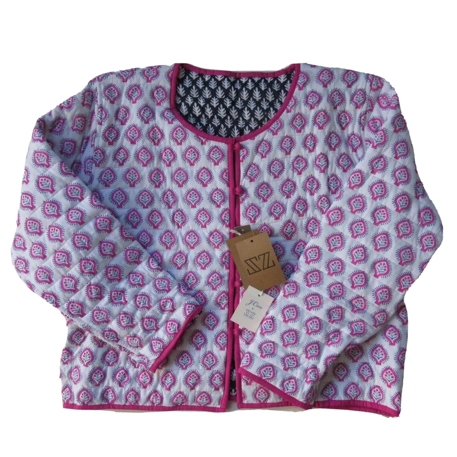 SZ Blockprints Reversible Quilted Jacket - ノーカラージャケット