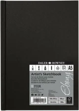Daler Rowney Ebony Artist's Sketchbook - A5 Portrait - 54 Pages - Black Cover