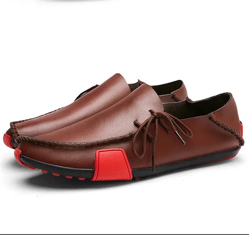 Herren Weich Faul Flach Fahren Schuhe Leger Leicht Leder Schnürschuhe Halbschuhe - Bild 11 von 15