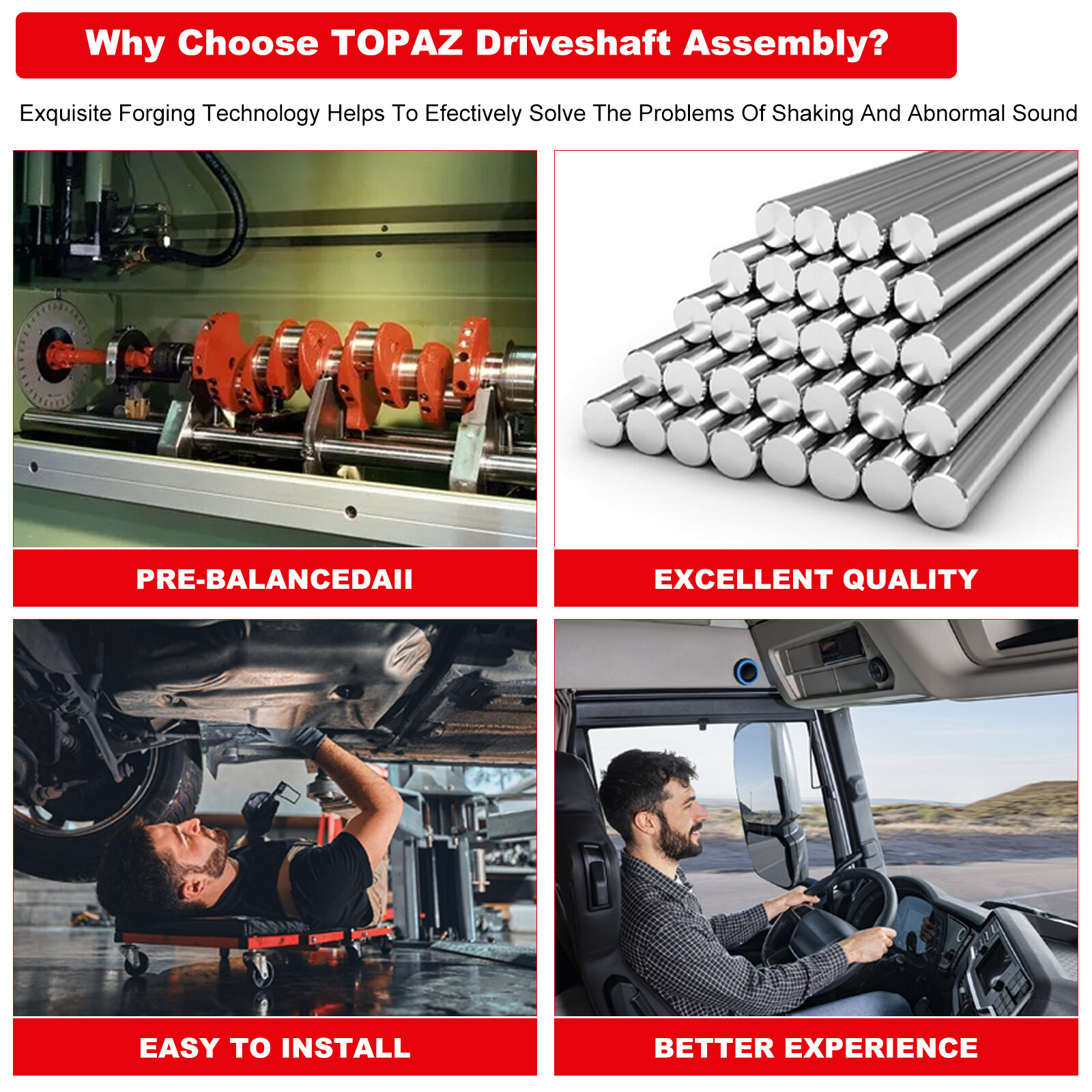 Front Driveshaft Prop Shaft Assembly For Jeep Grand Cherokee 4.0L Auto 1999-2004