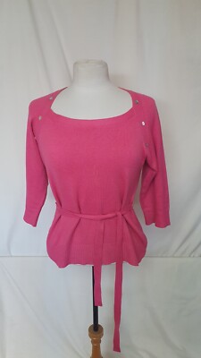 Damen Pullover, Femme, Gürtel, rosa, Größe M, 20'' Länge, 34'' Brustumfang, 6047