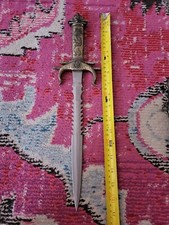 Medival Renaissance orante double edged dagger w/ sheath fantasy cosplay costume