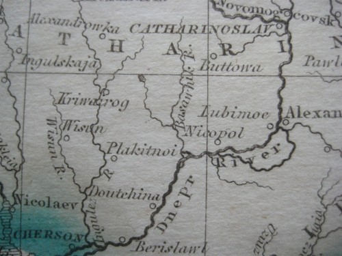 Mapa Color Original 1824 PARTE SUR DE RUSIA EN EUROPA Moscú Ucrania Bielorrusia - Imagen 4 de 13