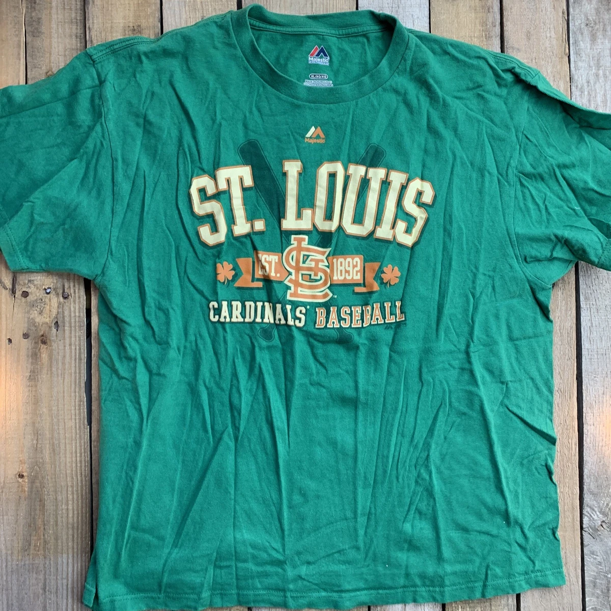 St Louis Cardinals Baseball St Patricks Day Mens T-Shirt Size XL