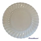 Vintage Fire King White Milk Glass Swirl Plate Plain (No Gold Trim) 9.75”
