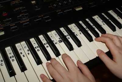 Piano Klavier Keyboard Noten Aufkleber Sticker C-D-E-F-G-A-H 