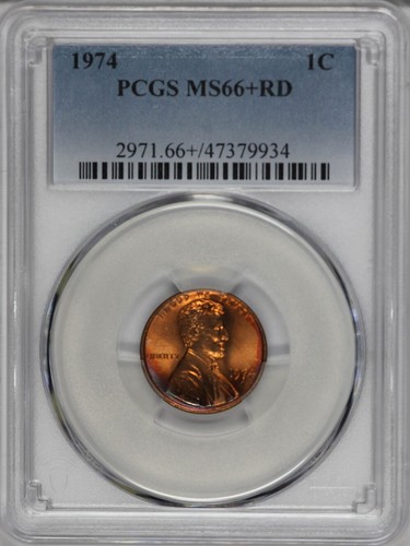 1974 PCGS MS66+RD Rainbow Toned Lincoln Cent 47379934 - Picture 3 of 3