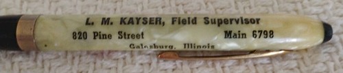Vintage Brothehood of Railroad Trainmen Insurance Mechanical Pencil Galesburg Il - Picture 4 of 6