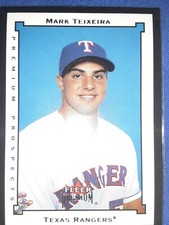 2002 Fleer Premium Mark Teixeira Rookie Card 223 Premium Prospects Texas Rangers. rookie card picture