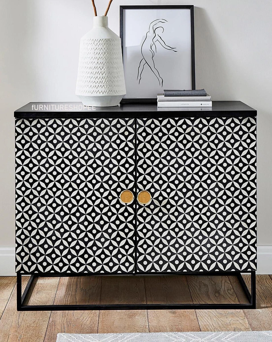 Black outlet geometric sideboard
