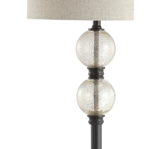 January 60" Glass/Metal LED Floor Lamp, Mercury Glass/Oil Rubbed Bronze - Picture 3 of 6