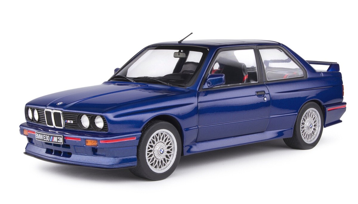 1/18 Scale BMW E30 M3 1990 Blue Diecast Model Car By Solido | eBay