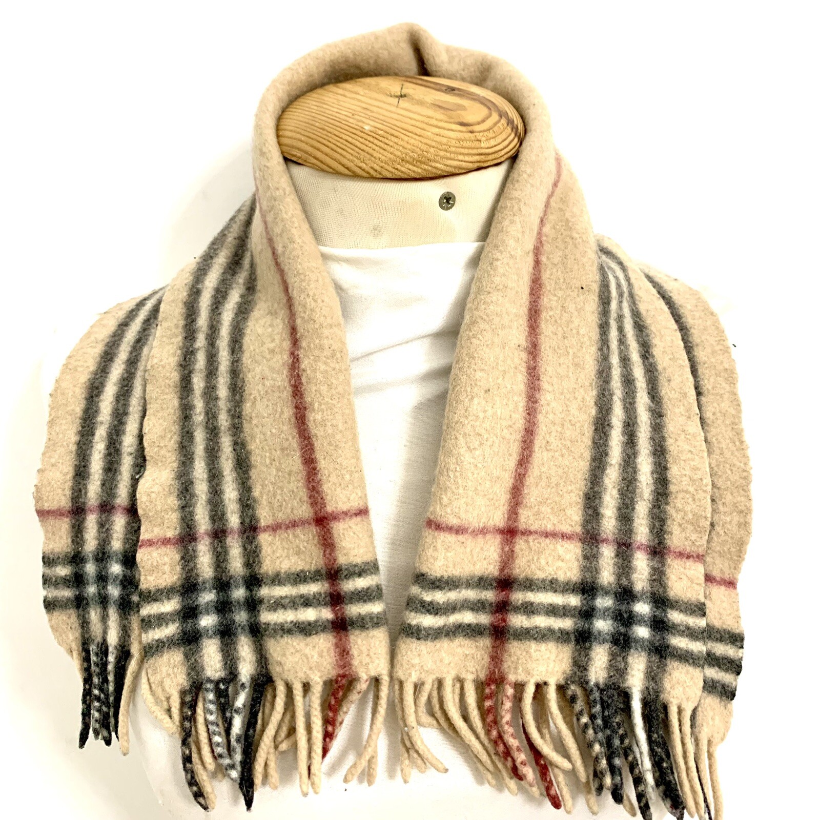 BURBERRY CHECK  RECTANGLE CASHMERE WOOL scarf   2… - image 3