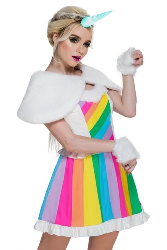 NWT MelonHopper Rainbow Rider Unicorn Costume Cosplay Halloween Pride