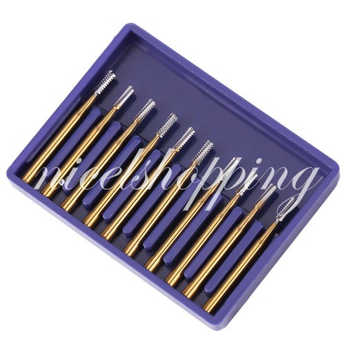 10 Pcs/set High Speed Dental Tungsten Steel FG 1957 Crown Metal Cutting Burs eBay