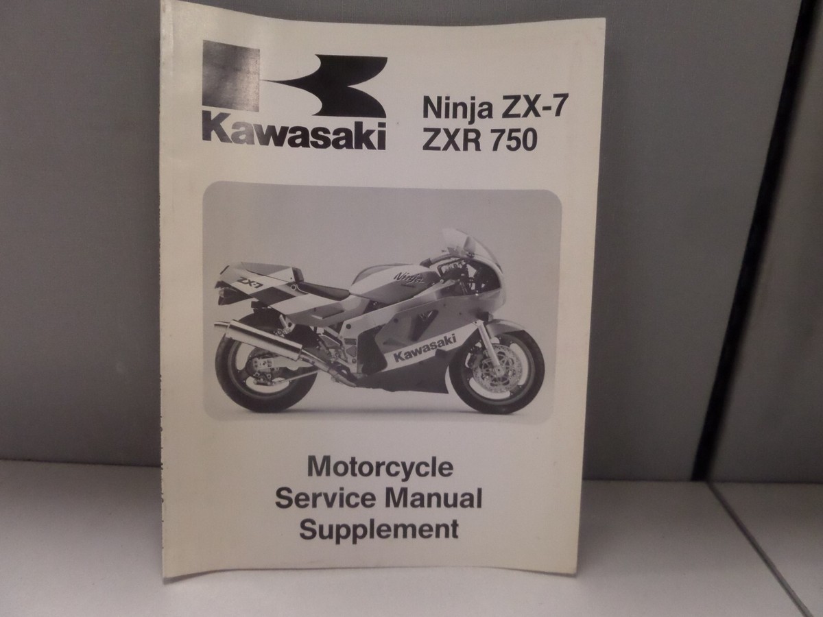 Kawasaki Factory Service Manual Supplement 1990 Ninja ZX-7 ZXR750