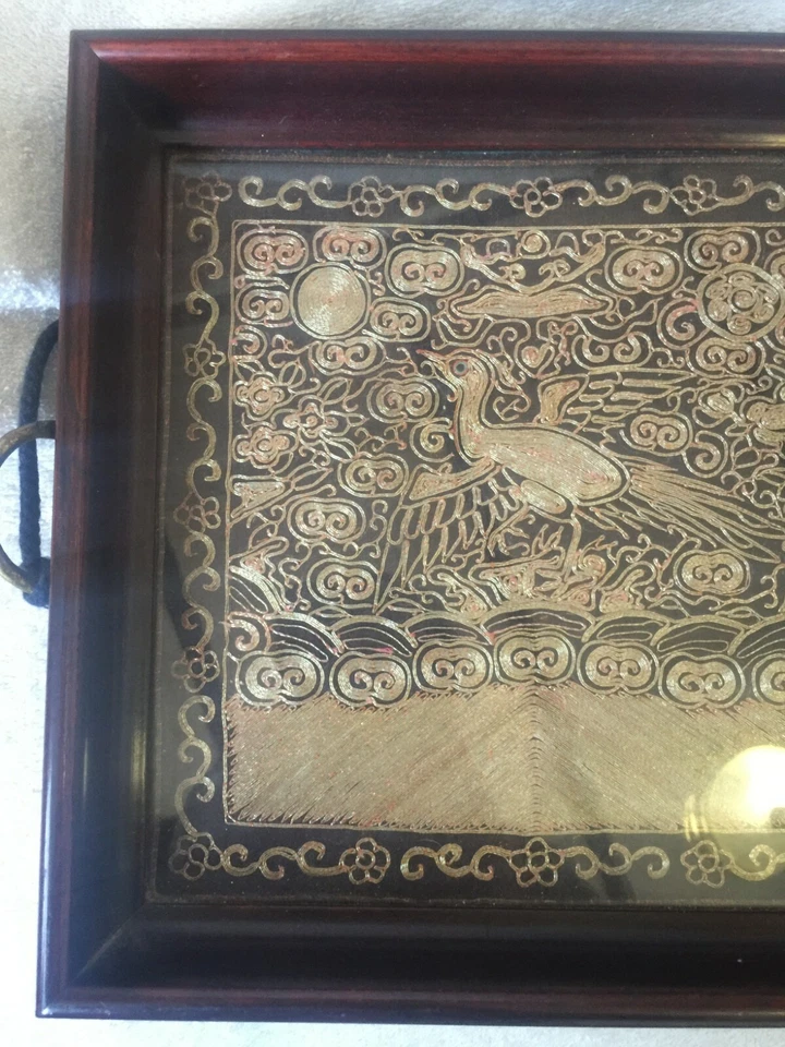 Antiguo uniforme oficial chino Qing seis rangos oficial civil era tónico garceta  Foto 4 de 4