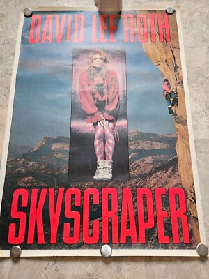 DAVID LEE ROTH -SKYSCRAPER PROMO POSTER 1988-