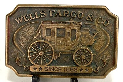 Wells Fargo ノベルティプレート 1982年製 Wells Fargo Bank Loomis Armored International Truck Guard 80