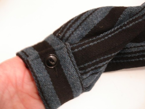 Men's L RRL Double RL Ralph Lauren Button Wool Stripe Jacket Black Indigo Blue - Picture 10 of 15