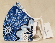 Vera Bradley Blue Star Medallion Cotton Face Mask Adult Women Men NWT QTY 2