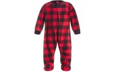 Family Pj's Baby Matching Red Check Footed Family Pajamas Size 6-9M