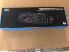 Adesso WKB-13330CB 2.4 GHz Wireless Desktop Keyboard and Mouse Combo-NEW