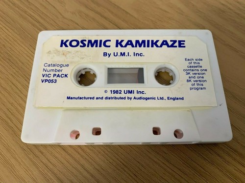 VIC 20 Audiogenic Kosmic Kamikaze Cassette - Working -👽👾Retro Gift Idea👾👽 - Afbeelding 8 van 12