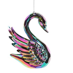 Albero Di Natale Petrolio.Gisela Graham Scintillante Blu Petrolio Acrilico Cigno Decorazione Albero Di Natale Ebay