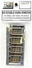 HO Scale Tichy Train Group 8217 6/6 30" x 56" Double-Hung Windows pkg (12)
