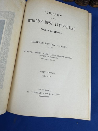 1897 Library of the World's Best Literature ~ Vols 18-30, R.S. Peale & J.A. Hill - Picture 17 of 24