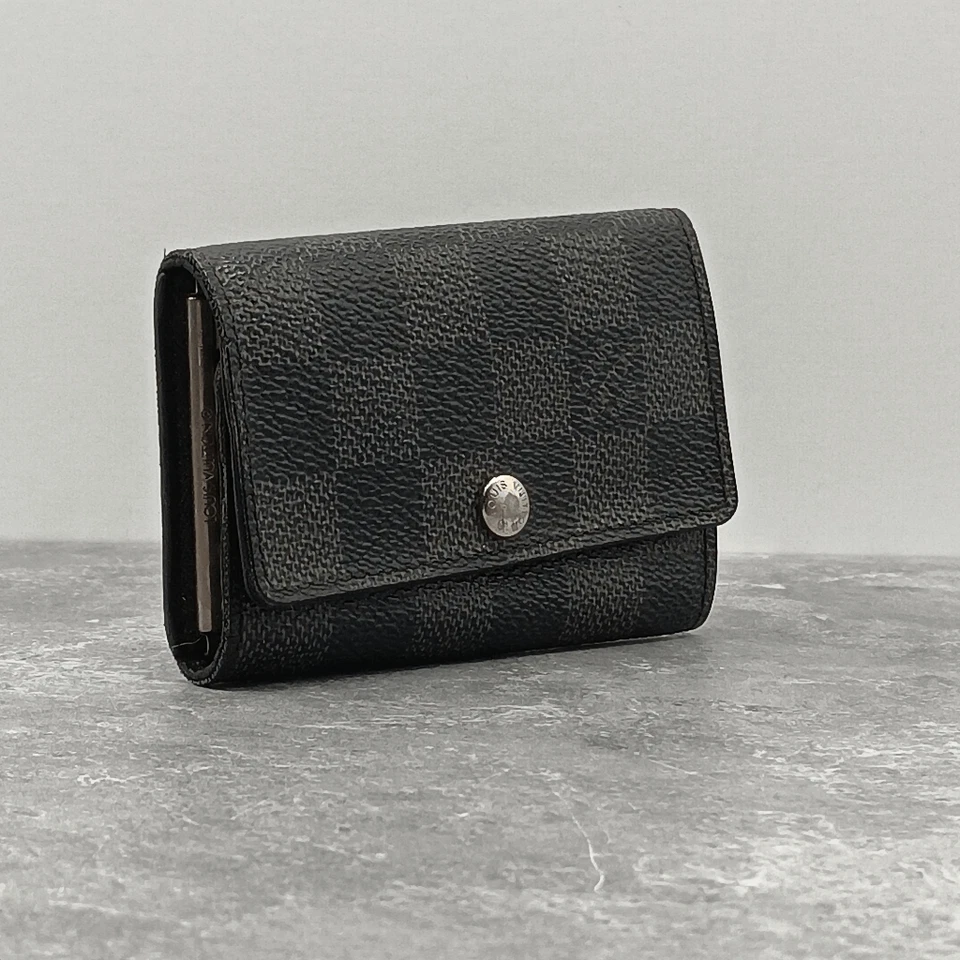 Louis Vuitton Black Damier Graphite Canvas Leather 6 Key Silver Holder Case Men' - Image 2 of 4