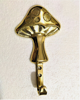 Lot of Pcs Solid Brass Mushroom Wall Hooks Coat Hook Bathroom