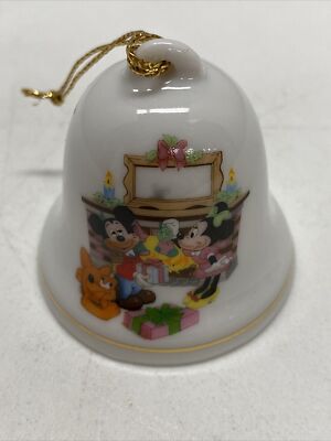 Vintage Disney Grolier Collectibles Mickey Minnie & Pluto Bell Ornament
