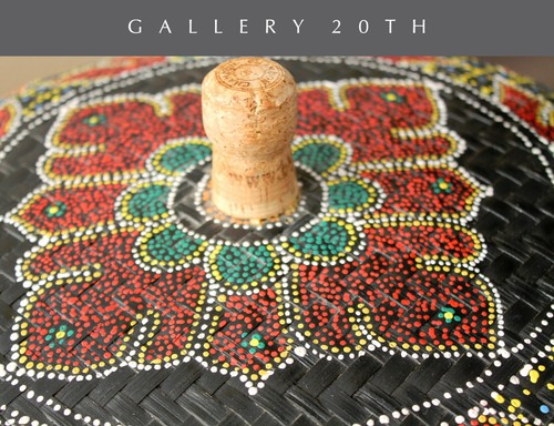 💥 GORGEOUS! HANDCRAFTED WICKER MEXICAN BASKET! ORIG ART VTG BOWL MANDALA MCM 💥 - Picture 9 of 11