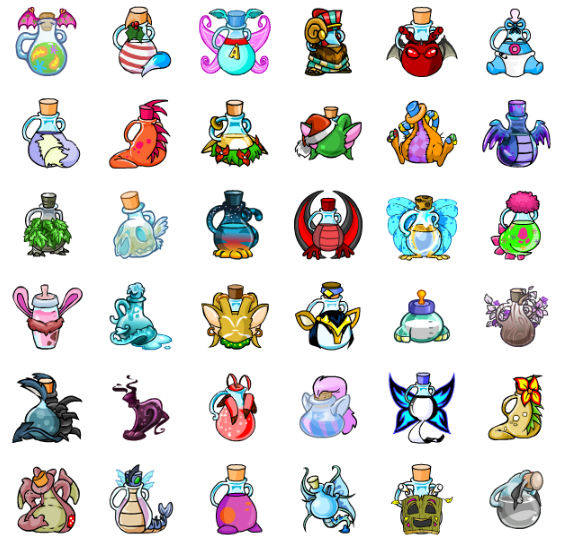 Neopets 550+ Morphing Potion Collection! Fast + Safe [Check