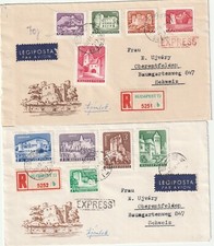 HUNGARY: ot 2 registered airmal covers to Switzerland 1960.