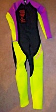O Neill Wetsuit Women's Black Purple Yellow Black Long Full Sz L