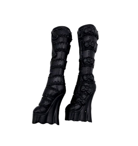 Monster High Elissabat Doll Frights Camera Action Tall Black Bow Boots Shoes