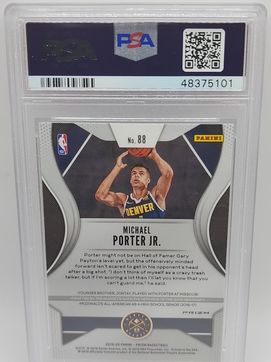2019-20 Panini Prizm - Michael Porter Jr. #88 Silver Prizm PSA 9