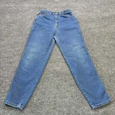 Vintage Chic Women Straight Leg Jeans Size 12 Blue Denim 90s High Rise USA Made
