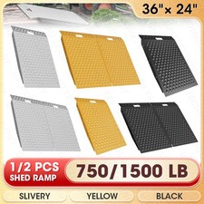 VNN 1/2 PCS 36" x 24" Shed Ramps Anti-Slip Punch Plate Ramps for ATV Motorcycles