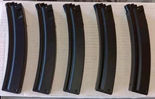 Lot of 5 Airsoft Gun Magazine for MP5 AEG Electric Low To Mid Unknown CAP Metal