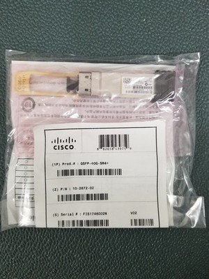 New Sealed Genuine Cisco 10-2672-02 QSFP-40G-SR4 Transceiver Module
