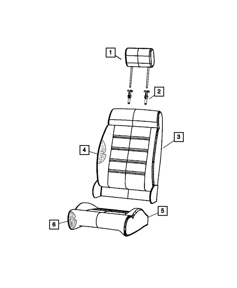 Funda Cojín Asiento Delantero Izquierdo Mopar Original 1KF941J3AA Foto 4 de 4